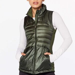 Lululemon Down For A Run Puffer Vest II - Gator Green - Sz 4